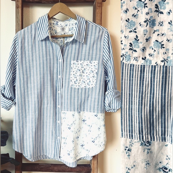 Lucky Laura Ashley Print Mix Boyfriend Shirt - Picture 2 of 10